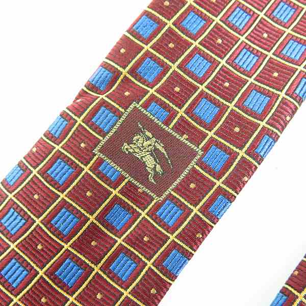 実際に弊社で買取させて頂いたBURBERRY LONDON/バーバリーロンドン 総柄 シルク ネクタイの画像 4枚目