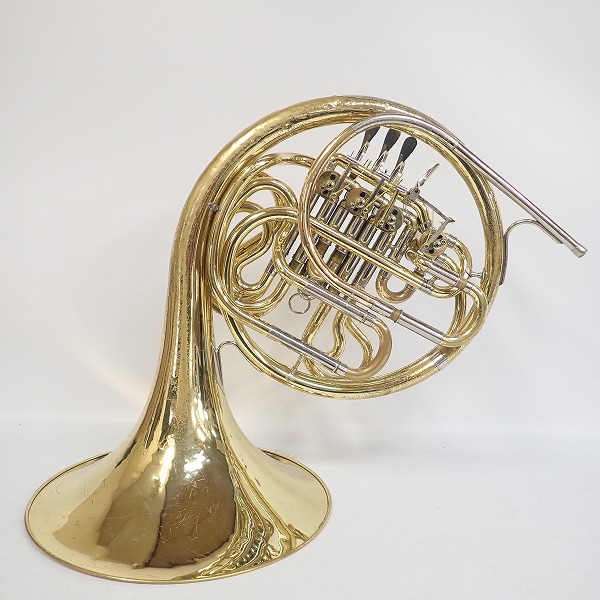実際に弊社で買取させて頂いた★【ジャンク】YAMAHA/ヤマハ YHR-664/YHR664 フレンチホルン ゴールド ハードケース付の画像 2枚目