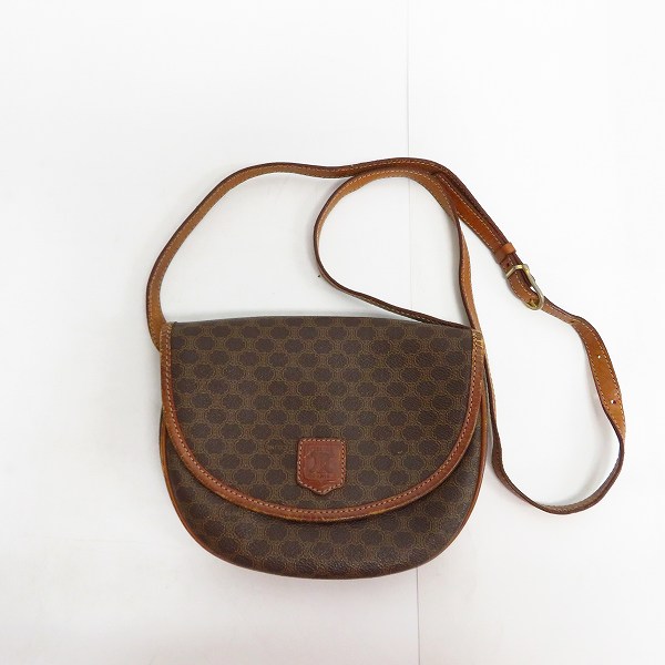 実際に弊社で買取させて頂いたCELINE/セリーヌ マカダム柄  レザーショルダーバッグ　