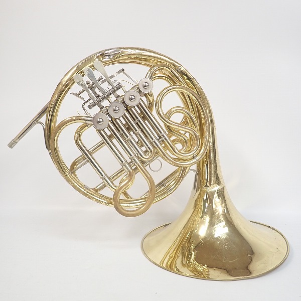 実際に弊社で買取させて頂いた★【ジャンク】YAMAHA/ヤマハ YHR567 フレンチホルン ゴールド ハードケース付の画像 2枚目