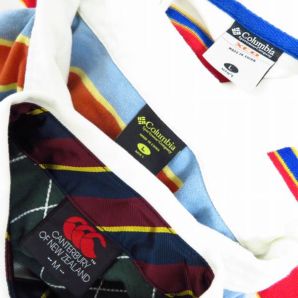 実際に弊社で買取させて頂いたColumbia/コロンビア Canterbury/カンタベリー ラグビーシャツ 長袖 ボーダーM/L 3点セットの画像 2枚目