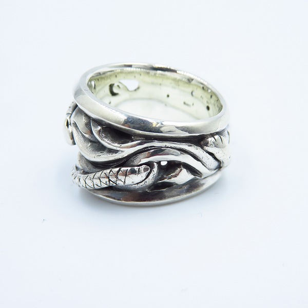 実際に弊社で買取させて頂いたDEAL DESIGN/ディールデザイン トライブスネークワイドリング/17.5号の画像 2枚目