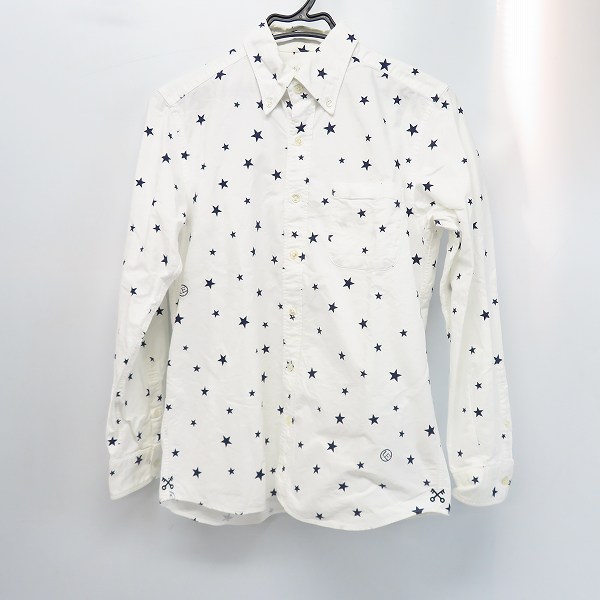 実際に弊社で買取させて頂いたuniform experimen/ユニフォームエクスペリメント Whiteline スター総柄 長袖シャツ UE-101011/1