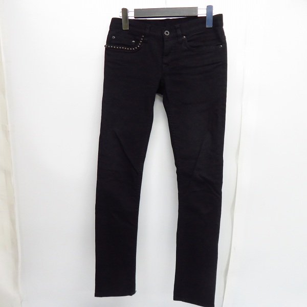 実際に弊社で買取させて頂いたHYSTERICS/ヒステリックス スタッズ装飾 スリムパンツ ブラック size：XXS 