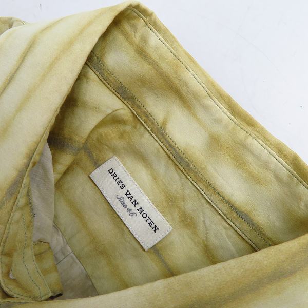 実際に弊社で買取させて頂いたDRIES VAN NOTEN/ドリスヴァンノッテン ストライプ柄 長袖シャツ/46の画像 2枚目