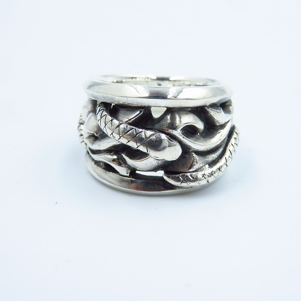 実際に弊社で買取させて頂いたDEAL DESIGN/ディールデザイン トライブスネークワイドリング/17.5号の画像 1枚目