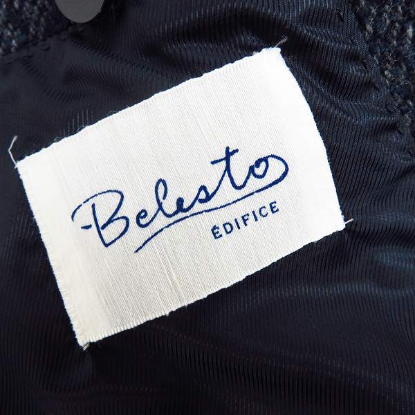 実際に弊社で買取させて頂いたEDIFICE/エディフィス Belesto/ベレスト ヘリンボーン調 ウールコート/42の画像 2枚目