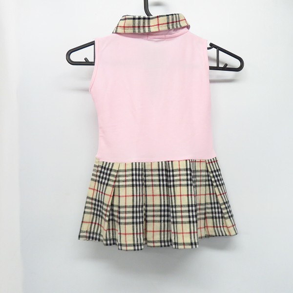 実際に弊社で買取させて頂いた【未使用】BURBERRY/バーバリー キッズ ノースリーブワンピース/Sの画像 1枚目