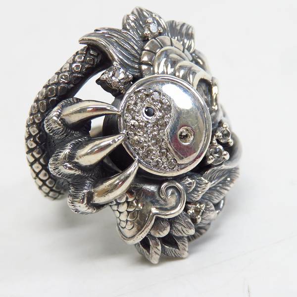 実際に弊社で買取させて頂いたBloody Mary/ブラッディマリー 08X'MAS限定 太極図リング/指輪/15号の画像 8枚目