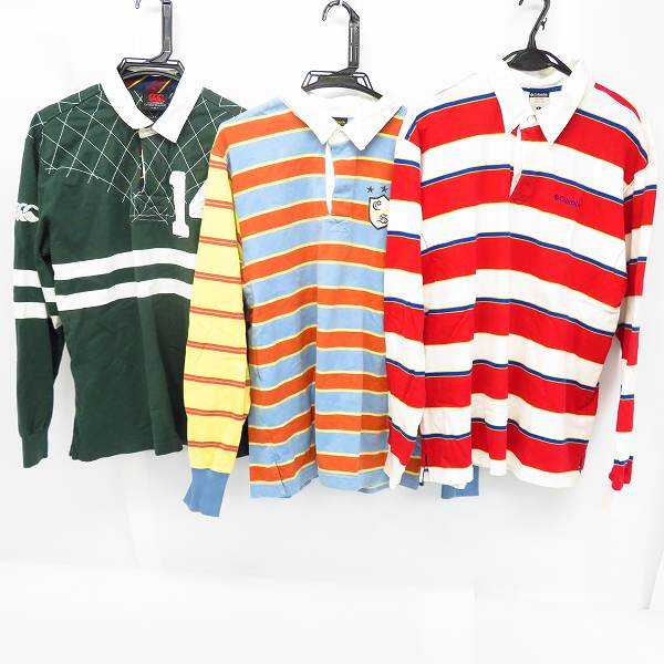 実際に弊社で買取させて頂いたColumbia/コロンビア Canterbury/カンタベリー ラグビーシャツ 長袖 ボーダーM/L 3点セット