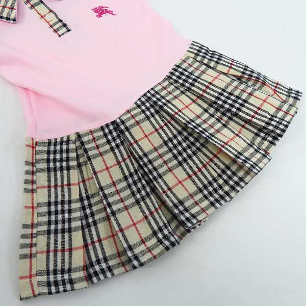 実際に弊社で買取させて頂いた【未使用】BURBERRY/バーバリー キッズ ノースリーブワンピース/Sの画像 4枚目