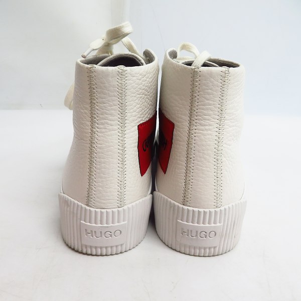 実際に弊社で買取させて頂いたHUGO BOSS/ヒューゴボス グレインレザー ハイカット スニーカー 50417981/39の画像 1枚目