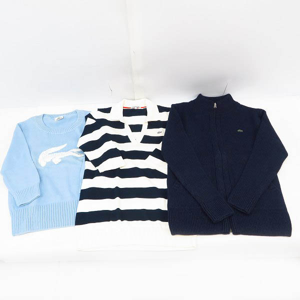 実際に弊社で買取させて頂いたLACOSTE/ラコステ レディース ゴルフウェア カットソー/ポロシャツ/ニットセーター 等 9点セット/38/40の画像 3枚目