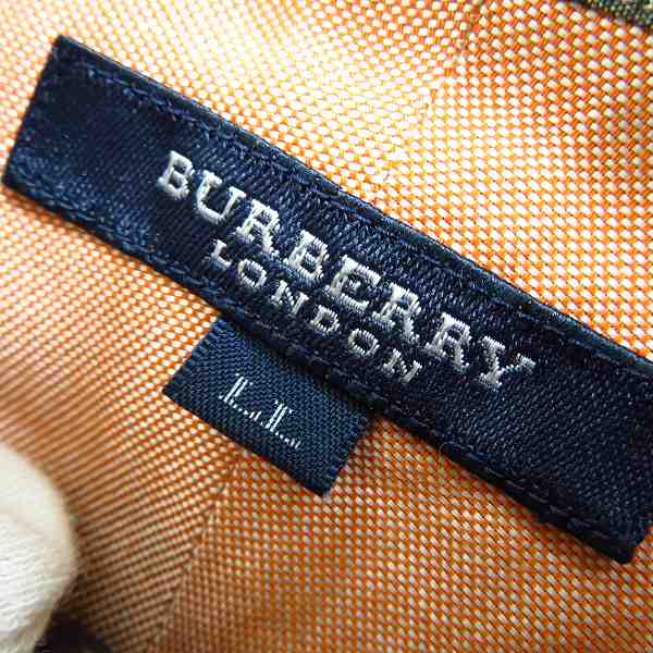 実際に弊社で買取させて頂いたBURBERRY LONDON/バーバリーロンドン 胸ポケット/ロゴ刺繍 ボタンダウン 長袖シャツ/LLの画像 2枚目