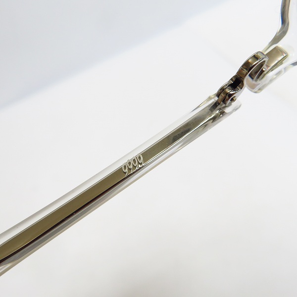 実際に弊社で買取させて頂いた999.9/フォーナインズ スクエア型/フルリム 眼鏡/メガネフレーム NP-98の画像 5枚目