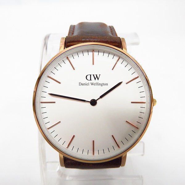 実際に弊社で買取させて頂いたDaniel Wellington/ダニエルウェリントン レザーベルト クオーツ腕時計【動作未確認】