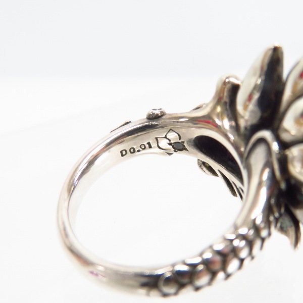 実際に弊社で買取させて頂いた【ギャラ付き】Bloody Mary/ブラッディマリー サマフェス限定 ルミネセンス リングｗ/アメジスト＆ホワイトトパーズ/15号の画像 5枚目