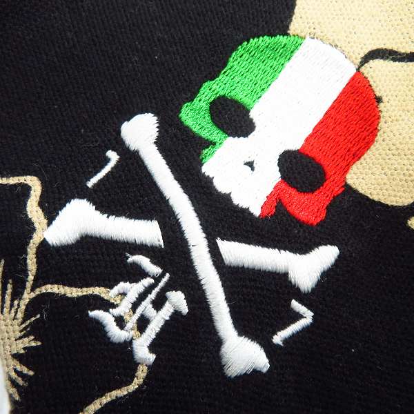 実際に弊社で買取させて頂いたHYDROGEN/ハイドロゲン ハイビスカス/スカル刺繍 ポロシャツ/XXLの画像 7枚目