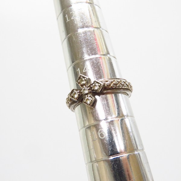 実際に弊社で買取させて頂いたLoree Rodkin/ローリーロドキン 石入り クロスリング/15号の画像 5枚目