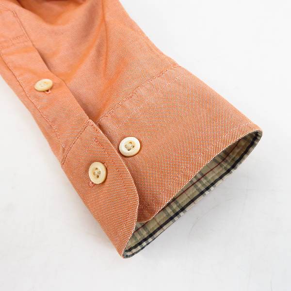 実際に弊社で買取させて頂いたBURBERRY LONDON/バーバリーロンドン 胸ポケット/ロゴ刺繍 ボタンダウン 長袖シャツ/LLの画像 7枚目