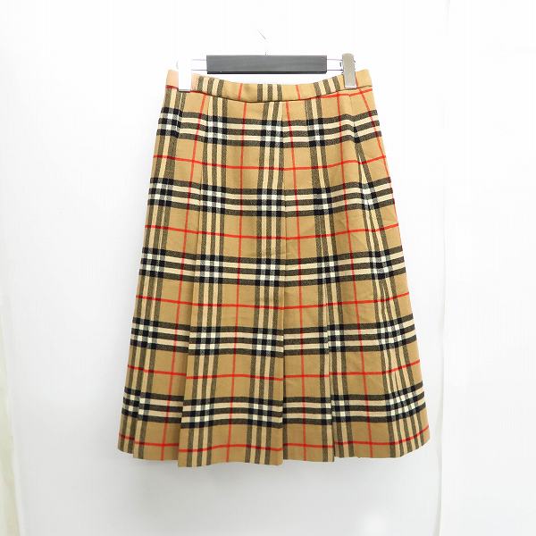 実際に弊社で買取させて頂いた【カスタム】BURBERRY/バーバリー ウールフリルスカート/バーバリーチェックの画像 1枚目