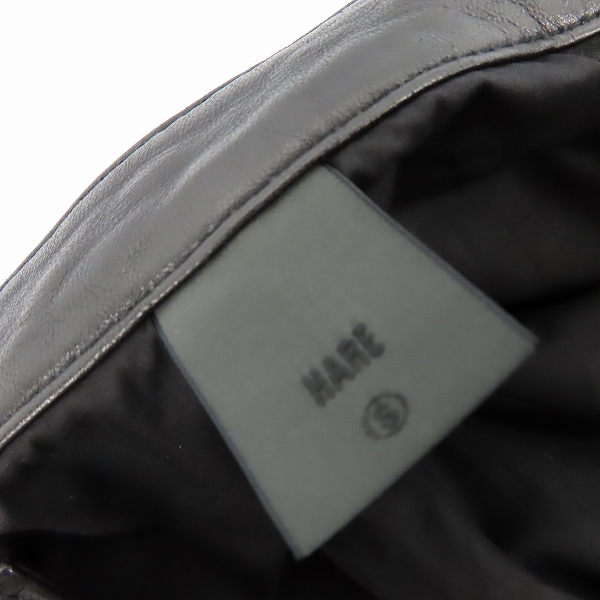 実際に弊社で買取させて頂いたHARE/ハレ シングルライダースジャケット/Sの画像 2枚目
