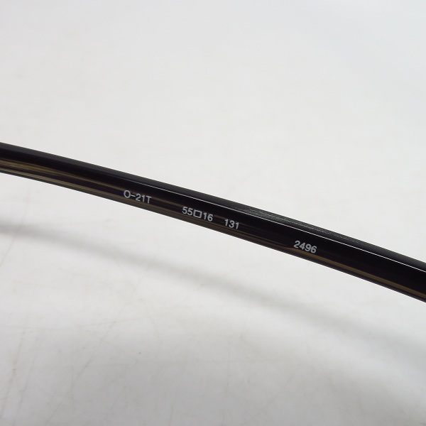 実際に弊社で買取させて頂いた999.9/フォーナインズ 度入り眼鏡/メガネフレーム ハーフリム O-21Tの画像 6枚目