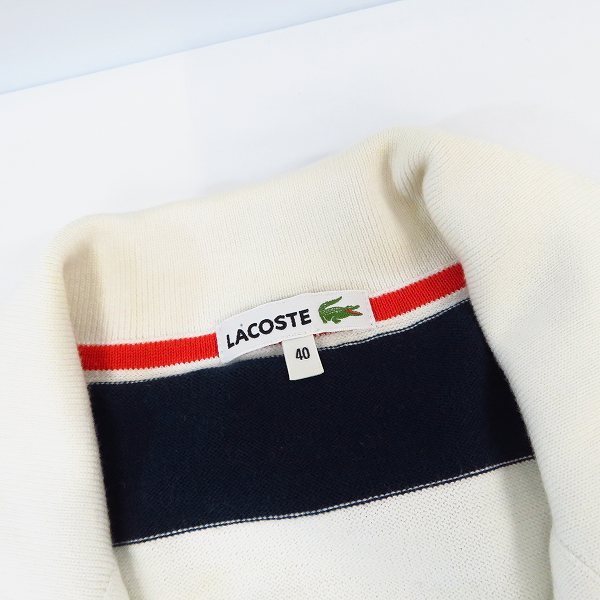 実際に弊社で買取させて頂いたLACOSTE/ラコステ レディース ゴルフウェア カットソー/ポロシャツ/ニットセーター 等 9点セット/38/40の画像 7枚目