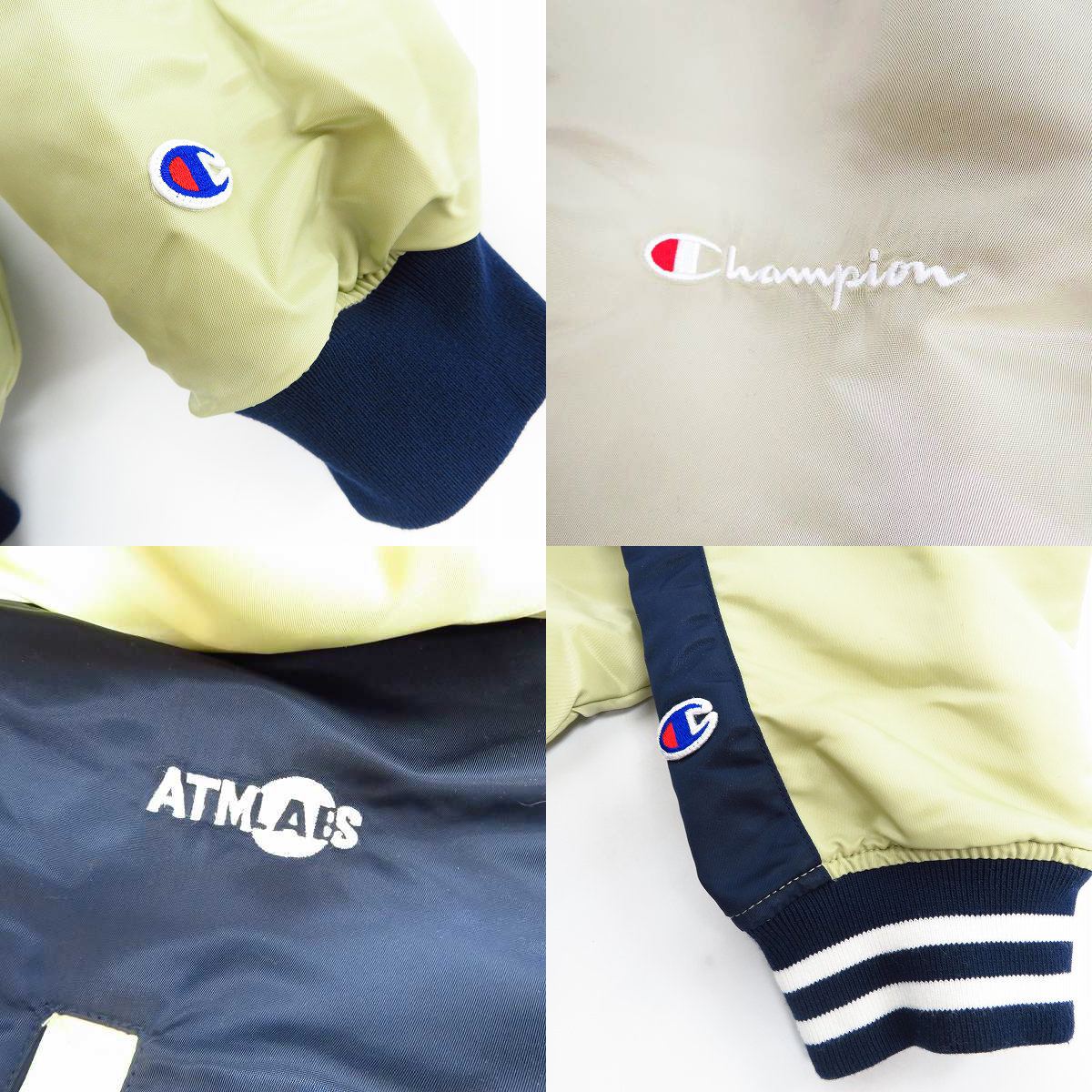 実際に弊社で買取させて頂いたChampion/チャンピオン×atmos/アトモス LAB REVERSIBLE JACKET/リバーシブルジャケット C8-S613 size：Mの画像 6枚目
