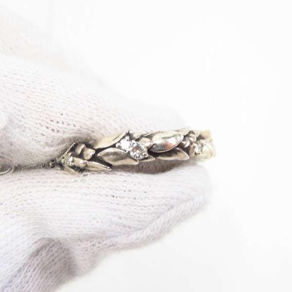 実際に弊社で買取させて頂いた【ギャラ付き】Bloody Mary/ブラッディマリー Snowdrop/スノー ドロップ リング w/3ダイヤ 17号の画像 4枚目