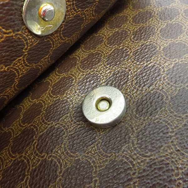 実際に弊社で買取させて頂いたCELINE/セリーヌ マカダム柄  レザーショルダーバッグ　の画像 6枚目