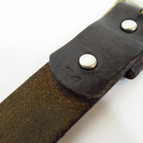 実際に弊社で買取させて頂いたCRIMIE/クライミー レザー ベルト スタッズ ブラック/34の画像 2枚目