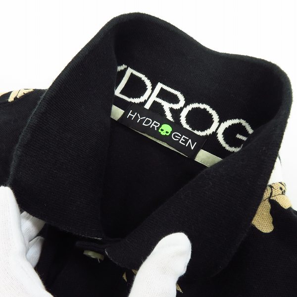 実際に弊社で買取させて頂いたHYDROGEN/ハイドロゲン ハイビスカス/スカル刺繍 ポロシャツ/XXLの画像 5枚目