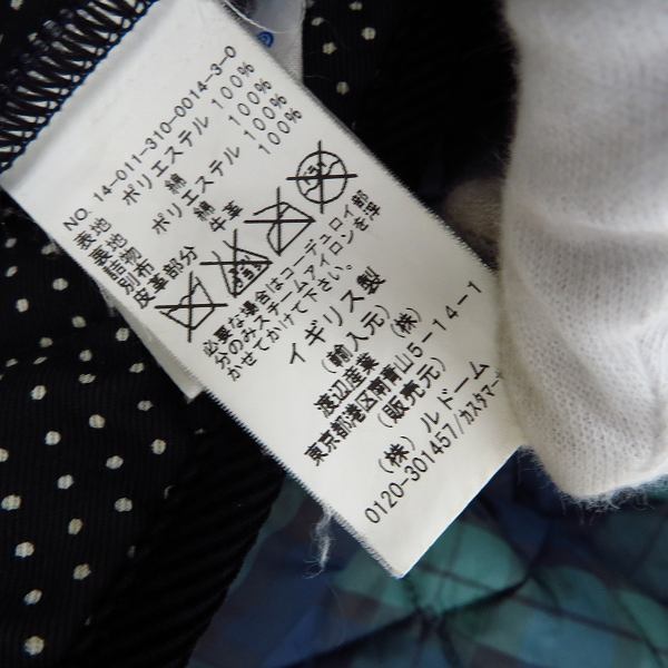 実際に弊社で買取させて頂いたEDIFICE×LAVENHAM/エディフィス×ラベンハム 別注 20周年 チェック柄 キルティングジャケット/36の画像 4枚目