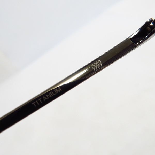 実際に弊社で買取させて頂いた999.9/フォーナインズ 度入り 眼鏡/メガネフレーム チタニウム S-307Tの画像 5枚目