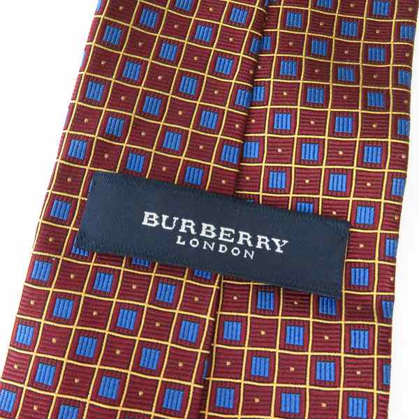 実際に弊社で買取させて頂いたBURBERRY LONDON/バーバリーロンドン 総柄 シルク ネクタイの画像 1枚目