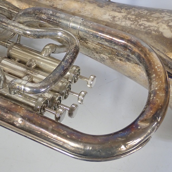 実際に弊社で買取させて頂いた★【ジャンク】YAMAHA/ヤマハ ユーフォニアム YEP-321S/YEP321S シルバー ハードケース付の画像 6枚目