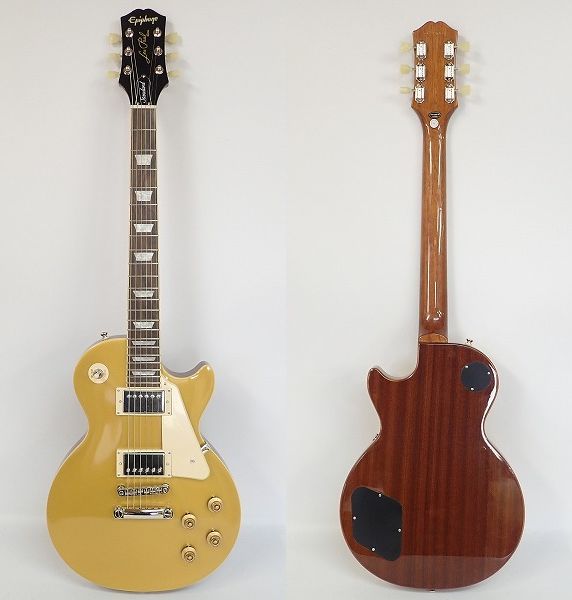 実際に弊社で買取させて頂いた★【美品】Epiphone/エピフォン Les Paul Standard Gold Top/レスポールスタンダード ゴールドトップ ソフトケース付の画像 2枚目