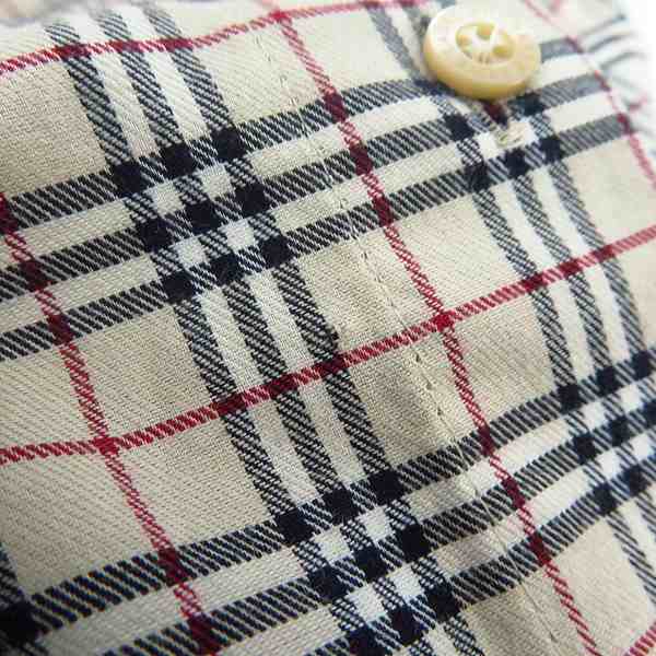 実際に弊社で買取させて頂いたBURBERRY BLUE LABEL/バーバリーブルーレーベル ホース刺繍 チェック柄長袖シャツ FE501-170-43/38の画像 8枚目