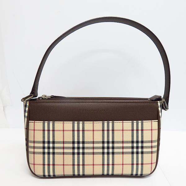 実際に弊社で買取させて頂いたBURBERRY/バーバリー ノヴァチェック 肩掛けバッグ/ハンドバッグ レザー切り替えの画像 1枚目