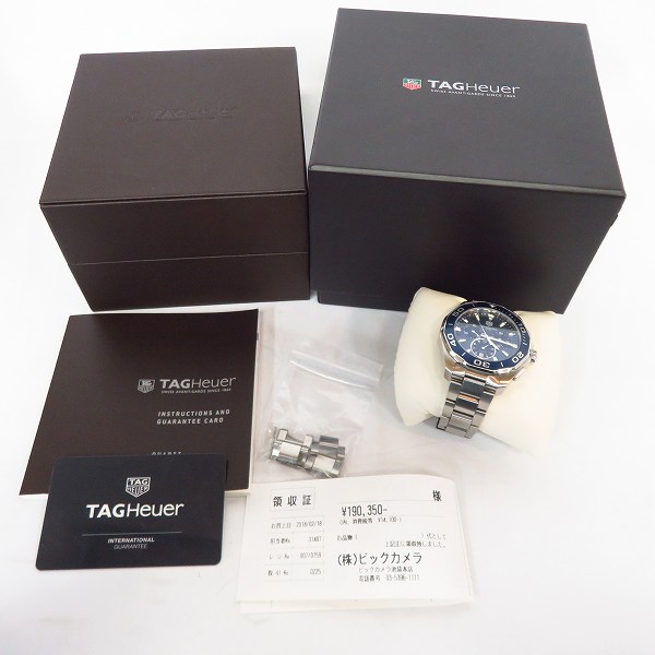 実際に弊社で買取させて頂いたTAG Heuer/タグホイヤー クオーツ腕時計 CAY111Bの画像 7枚目