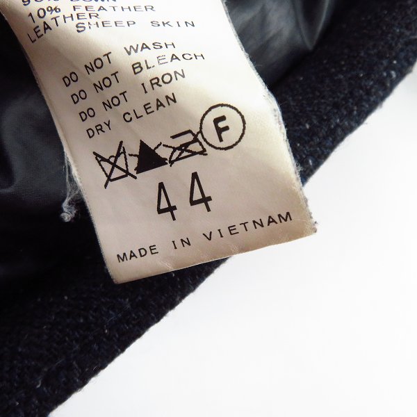 実際に弊社で買取させて頂いたEDIFICE/エディフィス ツイード ウール シルク混 ダウンジャケット 44の画像 3枚目