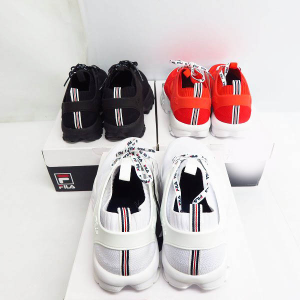 実際に弊社で買取させて頂いた【未使用を含む】FILA/フィラ OVERPASS KNIT DISRUPTOR/オーバーパス ニット ディスラプター size：25.0cm 3点セットの画像 1枚目