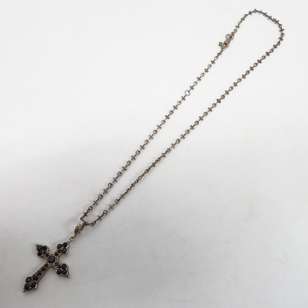 実際に弊社で買取させて頂いたLoree Rodkin/ローリーロドキン ゴシッククロスペンダント ブラックストーン ノーブランドチェーン付の画像 6枚目