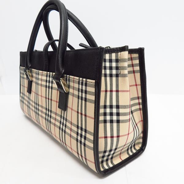 実際に弊社で買取させて頂いたBURBERRY/バーバリー ノヴァチェック ハンドバッグ レザー切り替えの画像 3枚目