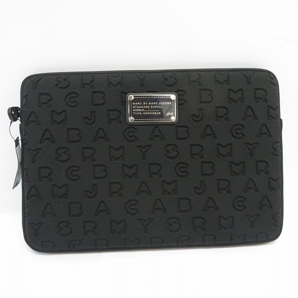 実際に弊社で買取させて頂いた【未使用】MARC BY MARC JACOBS/マークバイマークジェイコブス PC タブレットケース 横型 ブラック M6PE023