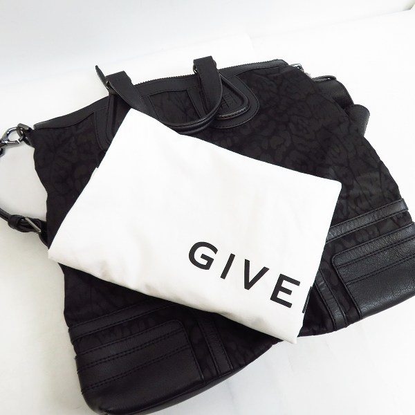 実際に弊社で買取させて頂いたGIVENCHY/ジバンシー ナイチンゲール レオパード柄 2WAY バッグ ブラックの画像 7枚目