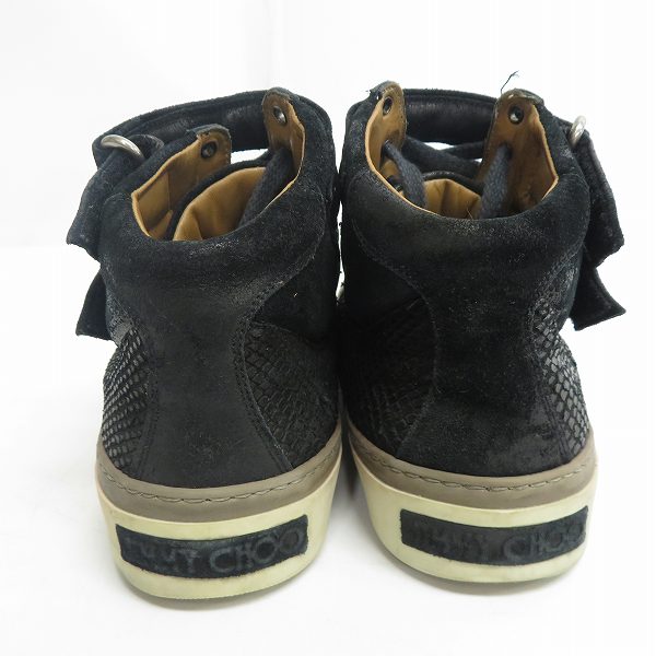 実際に弊社で買取させて頂いたJimmy Choo/ジミーチュウ パイソン型押しレザー スニーカー 41.5の画像 1枚目