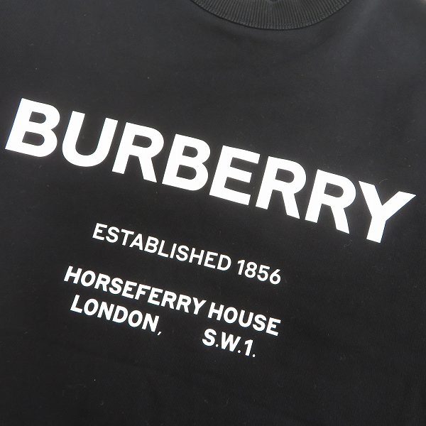 実際に弊社で買取させて頂いた【難有り】BURBERRY/バーバリー MARTLEY ロゴプリント スウェット トレーナー 8017228/Lの画像 5枚目