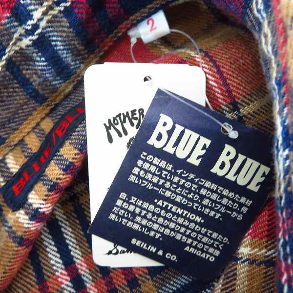 実際に弊社で買取させて頂いた【未使用】BULE BULE/ブルーブルー チェック柄 ネルシャツ/Ｍの画像 7枚目